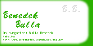 benedek bulla business card